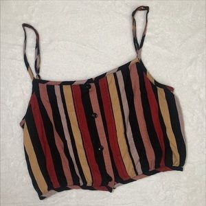 Volcom Striped Crop Top